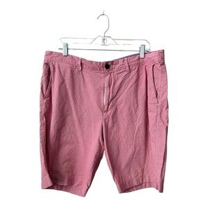 J Crew Club Men's Red White Check Tablecloth Shorts Size 38/11 Cotton